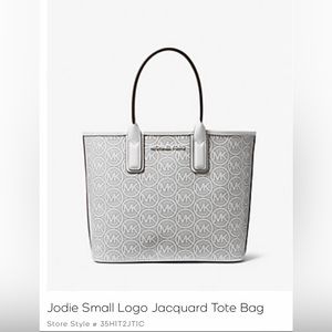 Small white Michael Kors tote